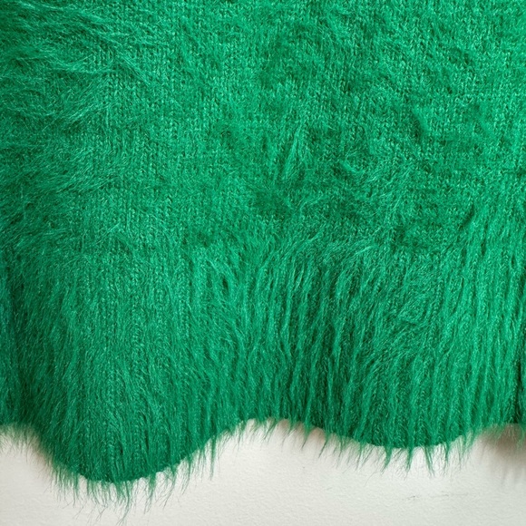 free people green fuzzy sweater size extra small, is oversized - Picture 8 of 11